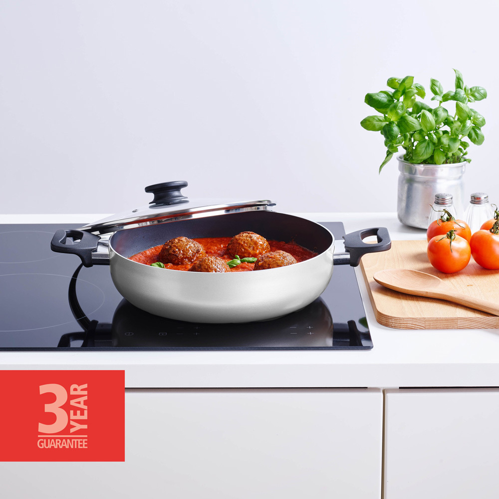 Сковорода глубокая с крышкой 28см Brabantia Indu+