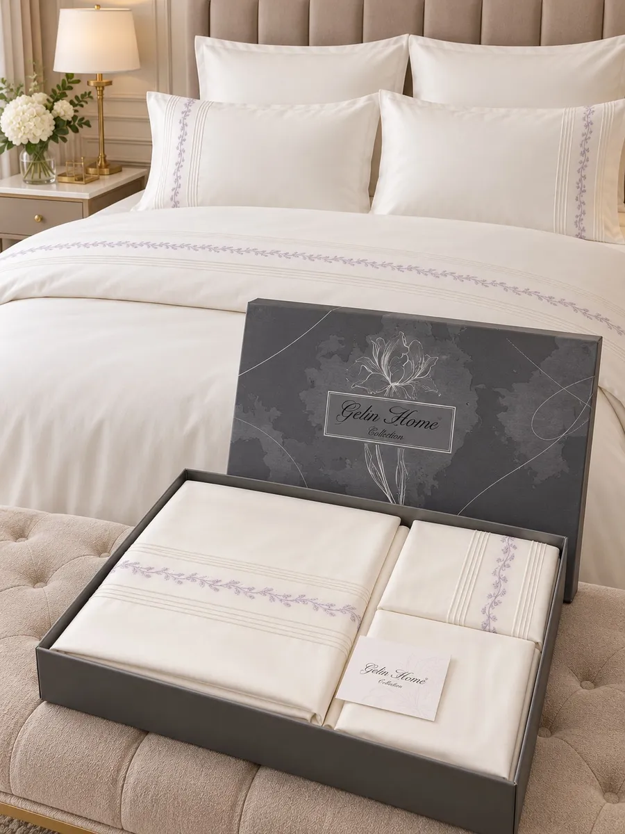 Gelin Home КПБ 6 пр. ELMIRA сиреневый цвет пододеяльник 200*220, простынь 240*260, наволочки 50*70 2шт, декоративные наволочки 50*70 2шт GLNN517 — фото 7