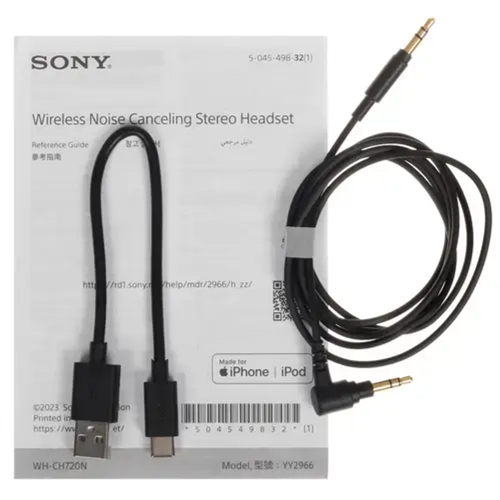 Беспроводные/проводные наушники Sony WH-CH720N черный