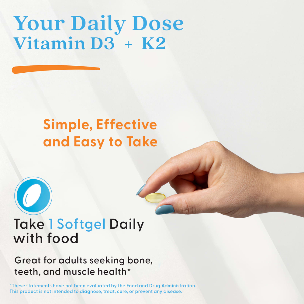 Doctor's Best, витамины D3 и K2 MK-7, 180 мягких таблеток