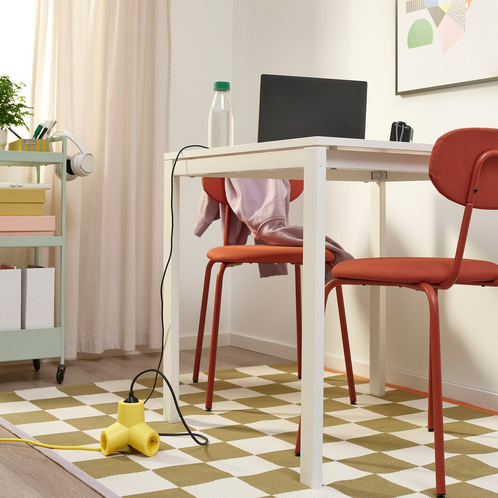 IKEA HORNFELS  (ИКЕА ХОРНФЕЛС)  -  Удлинитель - жёлтый 1,8 м