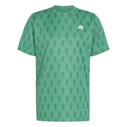 Теннисная футболка Adidas Club Climacool Graphic - semi court green/collegiate green