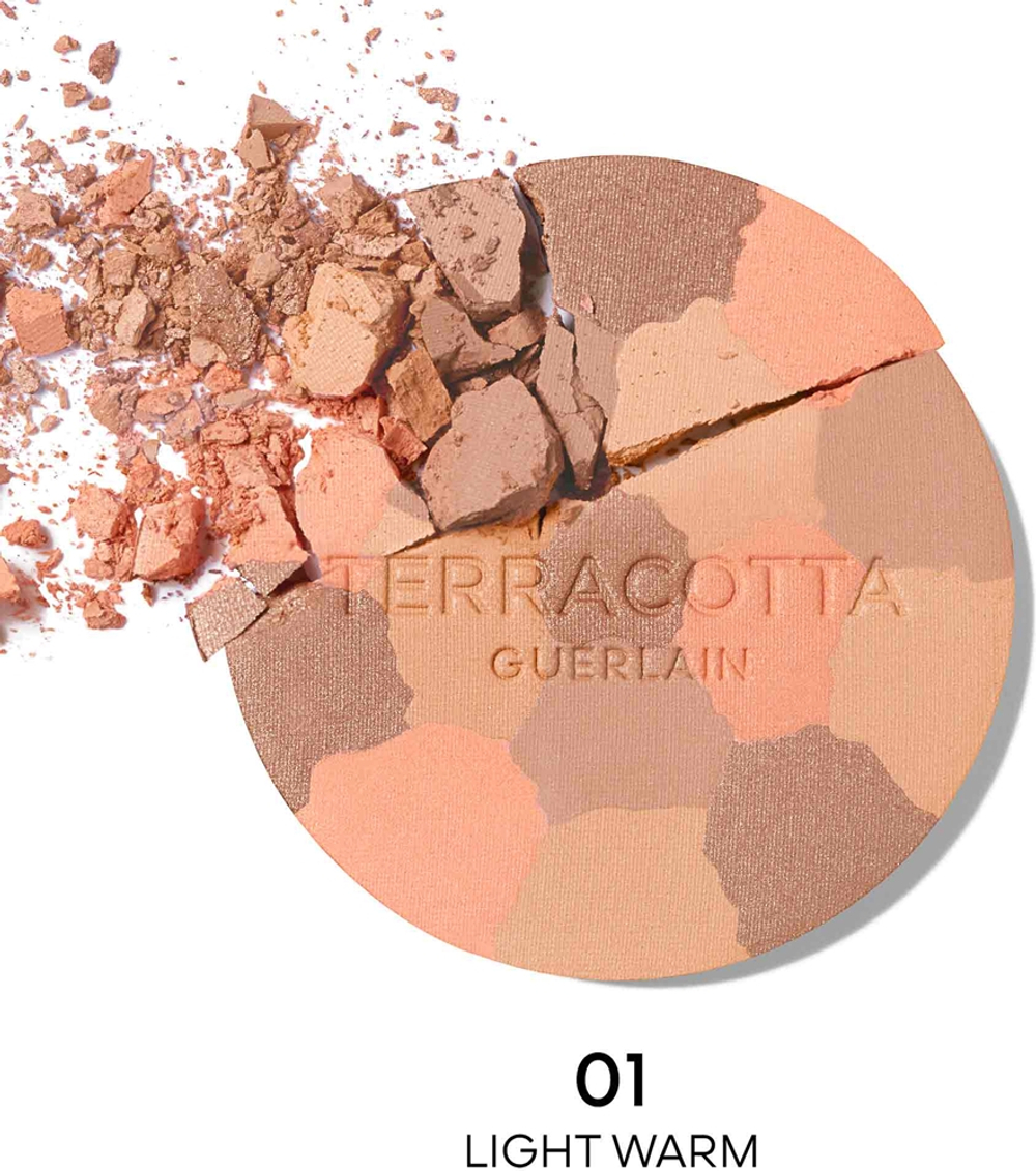GUERLAIN Terracotta Light - Розово-светящий бронзирующий порошок, который можно наполнить оттенок 01 Light Warm, 10 g