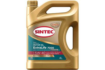 Масло моторное Sintec ExtraLife 7000 SAE 5W-40 ACEA A3/B4 API SN/CF 1л