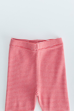 ZARA TIMELESS — ЛЕГГИНСЫ В ПОЛОСКУ, КРАСНЫЙ