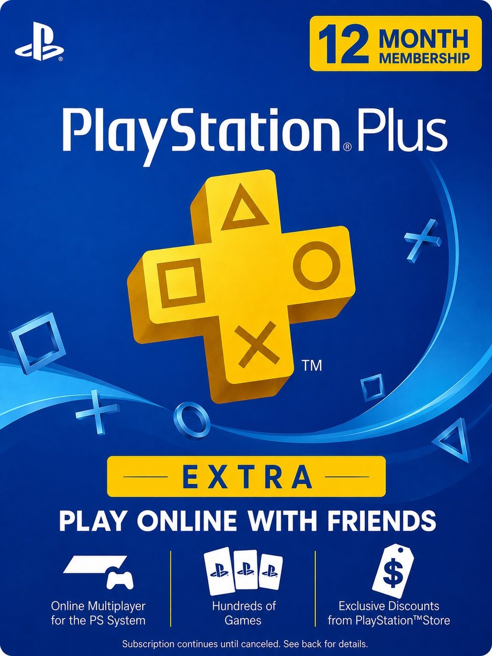 Playstation Store США (USA): 12-месячная подписка PlayStation Plus Extra [услуга выкупа подписки в аккаунт PSN]