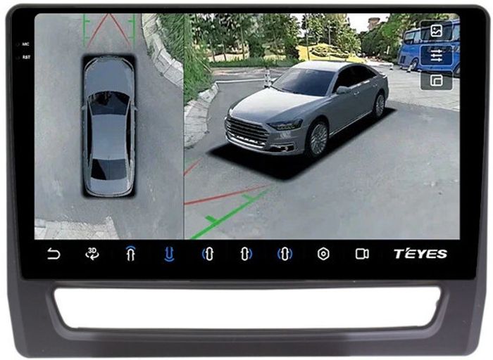 Магнитола для Mitsubishi ASX 2020+ (ШГУ 8", рамка тип 1) - Teyes CC3-2K-360 монитор 10.36" 2K QLED на Android 10, Быстрая, CarPlay, 4G SIM-слот, 4 камеры в комплекте