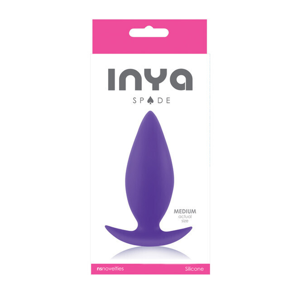 Силиконовая анальная пробка для ношения Inya Spade Medium (10 см , фиолетовый) (Цвет: фиолетовый)