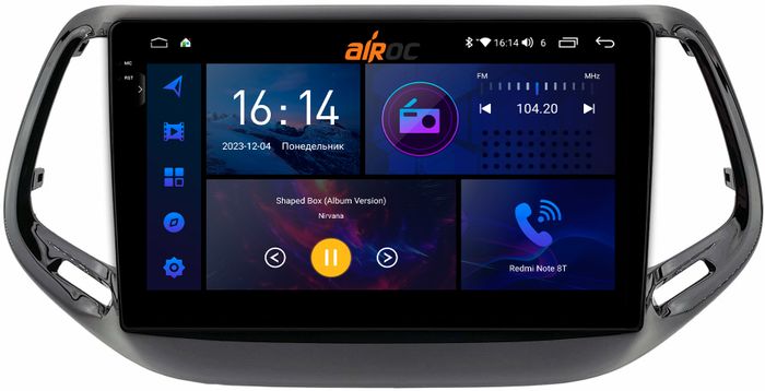 Магнитола для Jeep Compass 2016+ - AIROC 2K RI-2204 Android 12, Быстрая, QLed+2K, CarPlay, SIM-слот