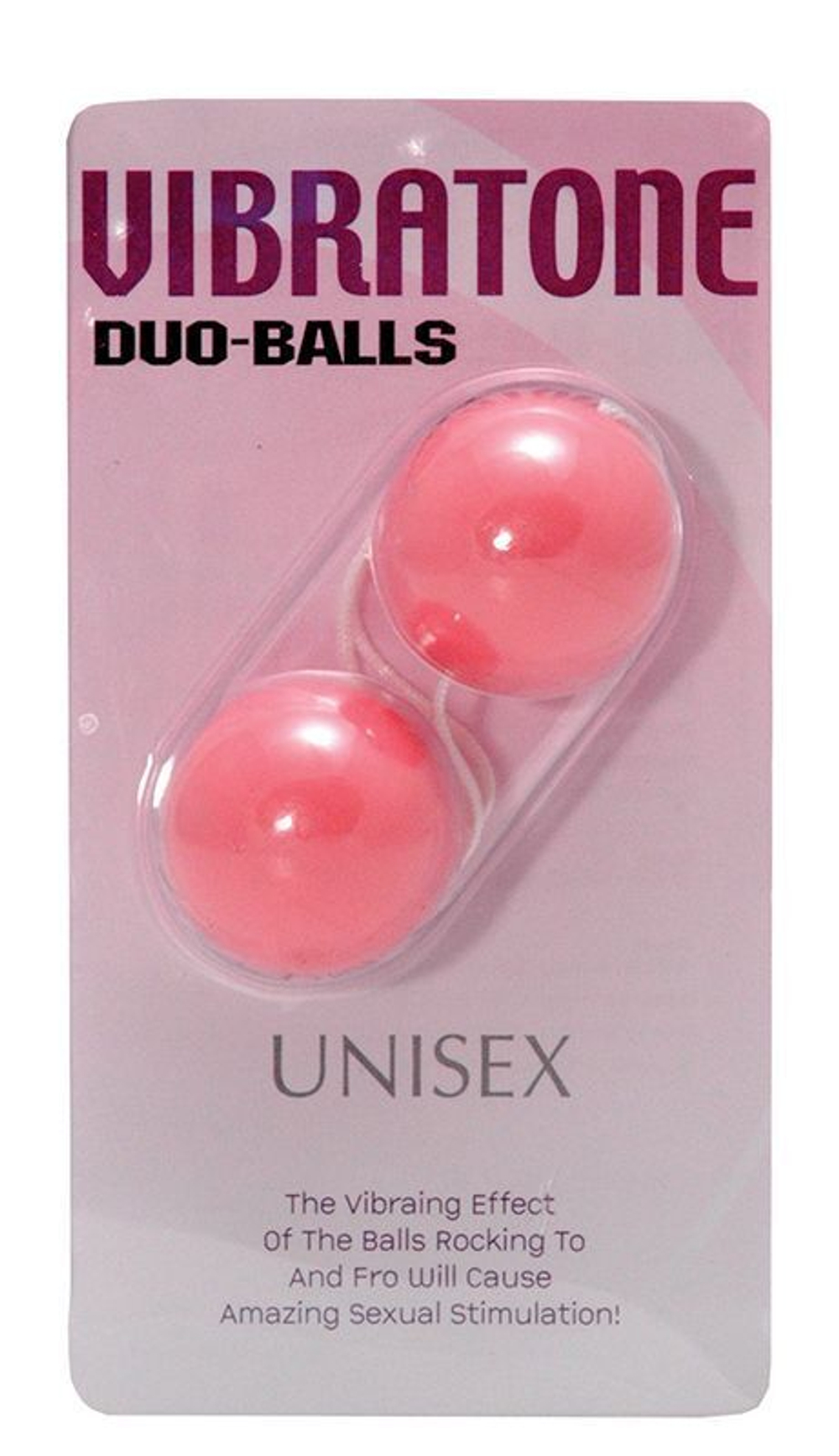 Розовые вагинальные шарики Vibratone DUO-BALLS (Цвет: розовый)