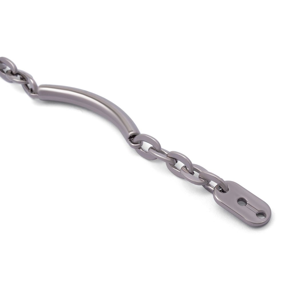 Цепочка-вешалка для одежды 105х7 мм, металл, Pewter олово, чер.никель, 2 шт, MB196