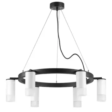 Люстра подвесная с акрилом 6*GU10 LR0163661 черный/белый Rullo Lightstar