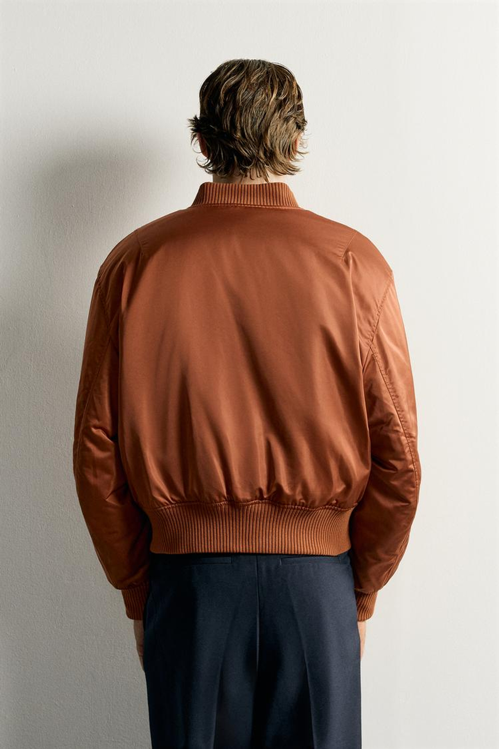 ZARA УТЕПЛЕННЫЙ БОМБЕР, ОРАНЖЕВЫЙ