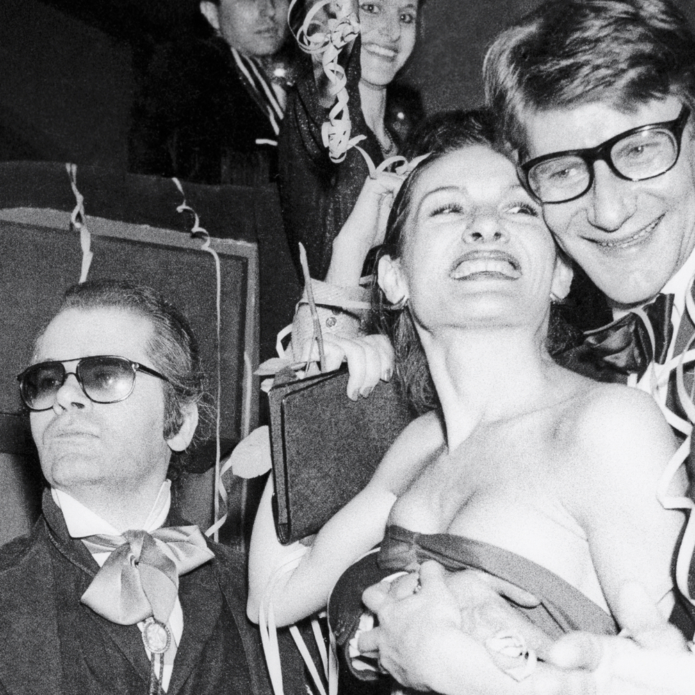Постер Print Karl Lagerfeld and Yves Saint Laurent арт.116639