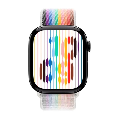 Умные часы Apple Watch Series 11 GPS, 46mm, Jet Black Aluminium Case with Pride Edition Sport Loop