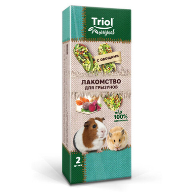 Лакомство Triol Original с овощами для грызунов 2 шт, 50 г