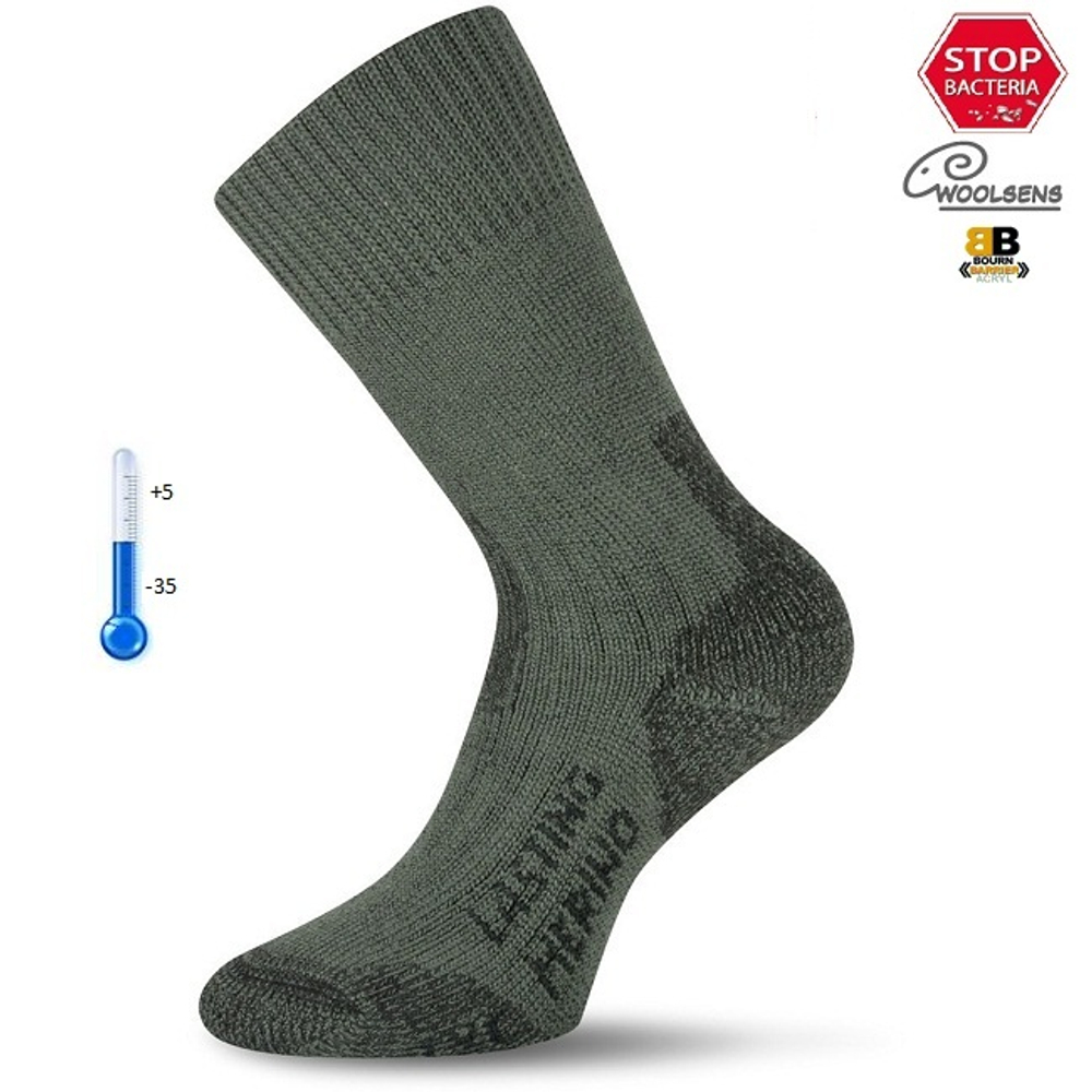Носки Lasting TXC 620, wool+acryl, зеленый, размер L , TXC620-L