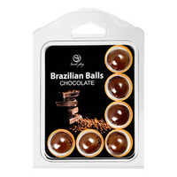 Набор из 6 шариков с массажным маслом с ароматом шоколада Secret Play Brazilian Balls