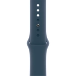 Умные часы Apple Watch Series 9 GPS, 41mm, Aluminium Case with Sport Band M/L, Silver/Storm Blue (Серебристый/Штормовой синий)