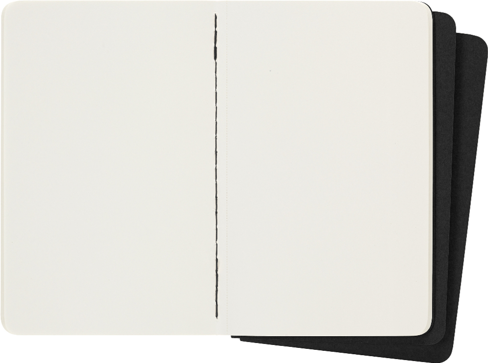 Блокнот Moleskine CAHIER JOURNAL Pocket 9x14см нелинованный черный (3шт.)