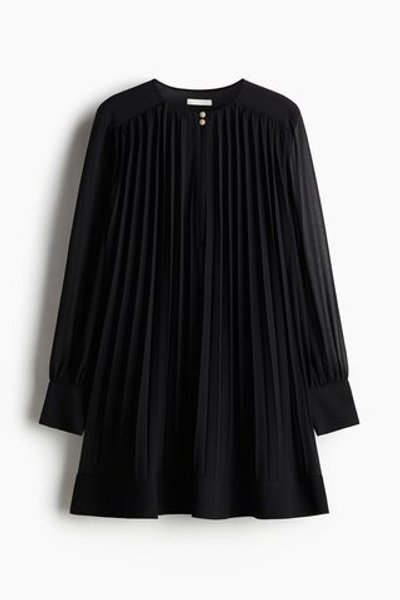 Платье из плиссированной ткани - H&M