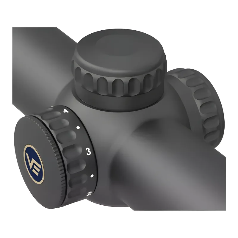 Оптический прицел Vector Optics Continental X6 1-6x24 FIBER (SCOC-48) - крупный план барабанов ввода поправок с крышками