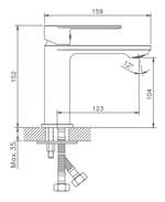 Смеситель для раковины Haiba HB 10590 хром