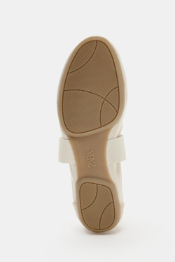 ZARA СПОРТИВНЫЕ БАЛЕТКИ С ЭЛАСТИЧНЫМ РЕМЕШКОМ, ЭКРЮ