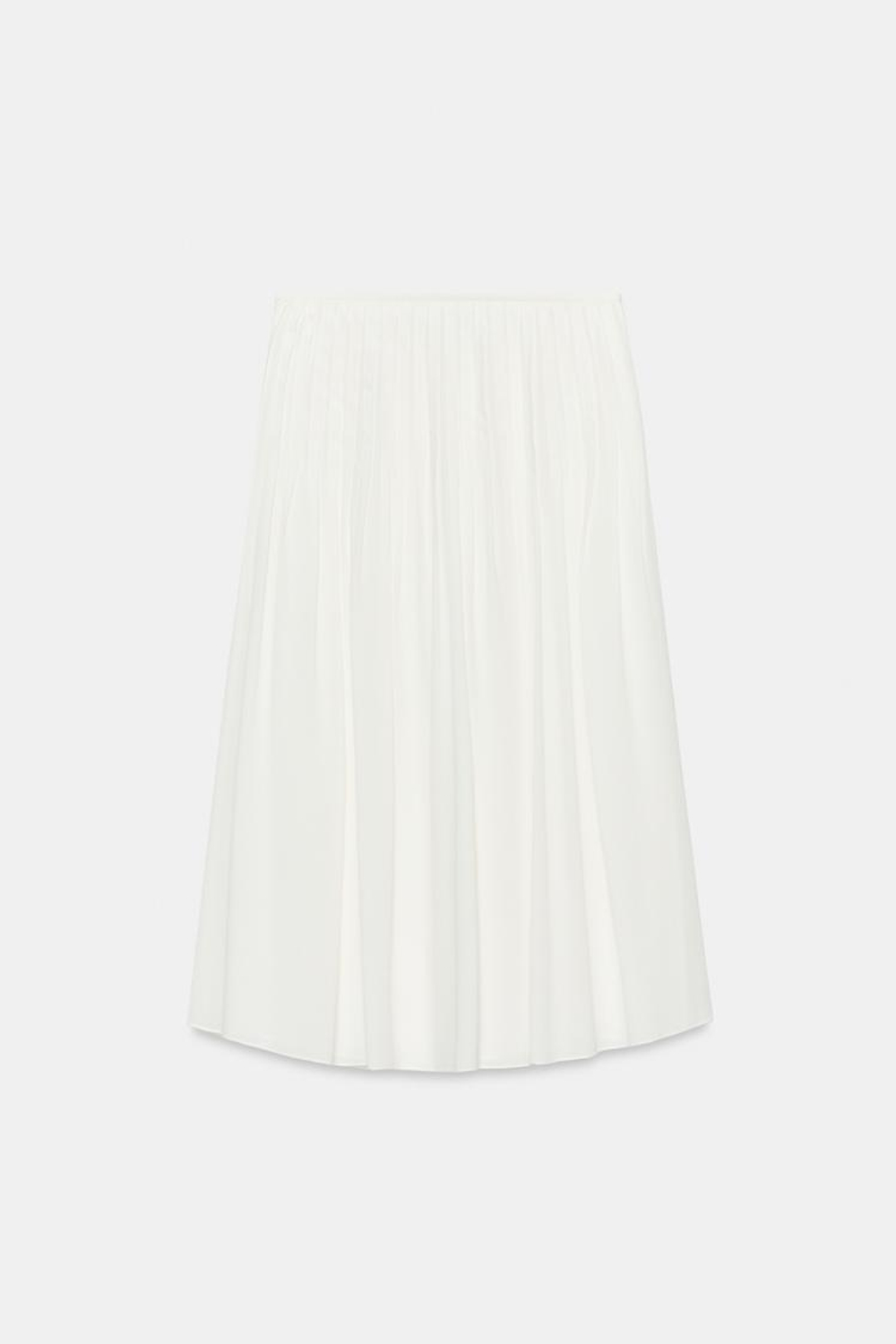 ZARA ЮБКА СО СКЛАДКАМИ — ZW COLLECTION, ЭКРЮ