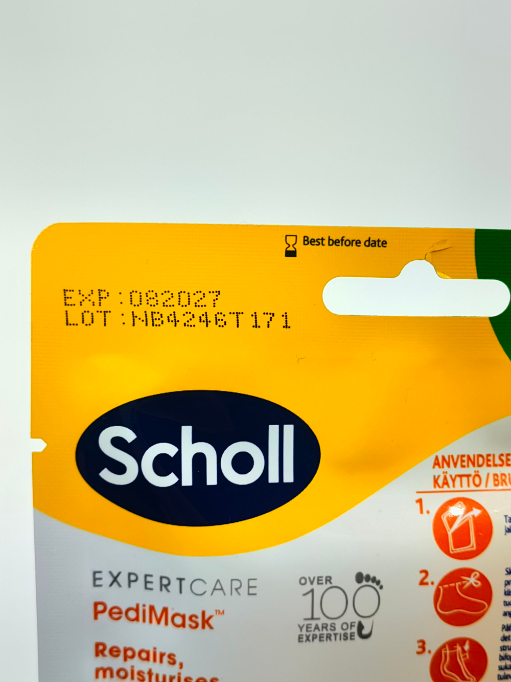 Scholl Маска для ног 20-минутная с маслами жожоба, авокадо и арганы, 1 пара (из Финляндии)