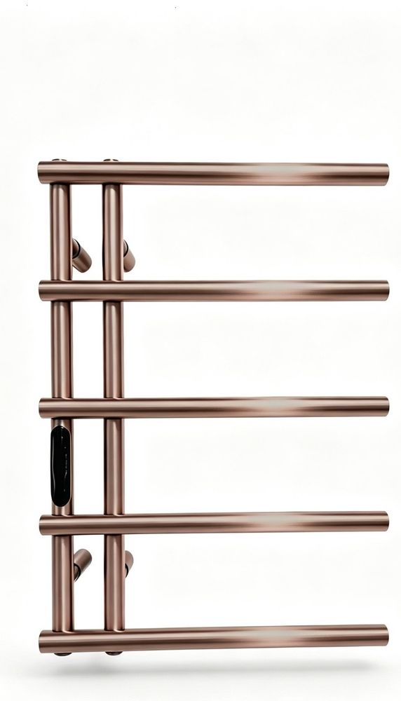 Полотенцесушитель электрический REIN Double Classic 5-Brushed rose gold левый 580*400 мм