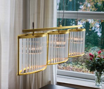 replica Stilio Tischleuchte Messing 3 rings