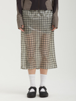 Юбка Nia See Through Printed Check Mid