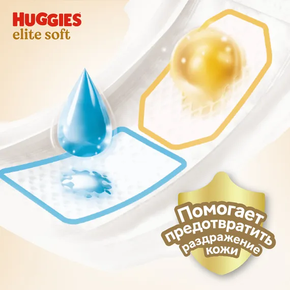 Подгузники Huggies Elite Soft для новорожденных 2 (4-6 кг) 100 шт.