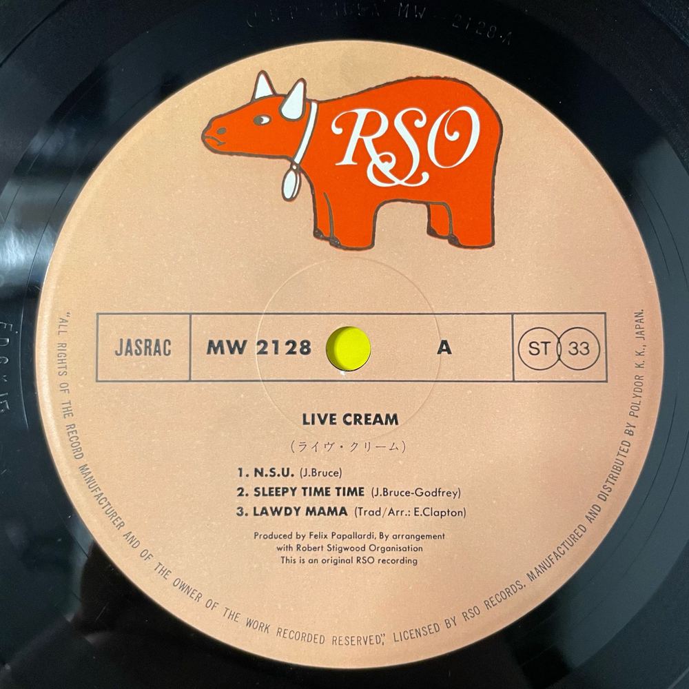 Винтажная виниловая пластинка LP Cream, Live Cream (Япония 1975) (Оби)
