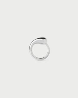 Одиночная серьга Loop Серебро 925 пробы покрытое родием