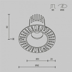 Встраиваемый светильник Maytoni  DL124-10W-3K-TRS-B