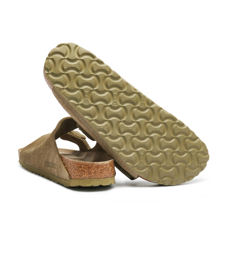 Кожаные шлепанцы arizona Birkenstock - хаки(1019088)