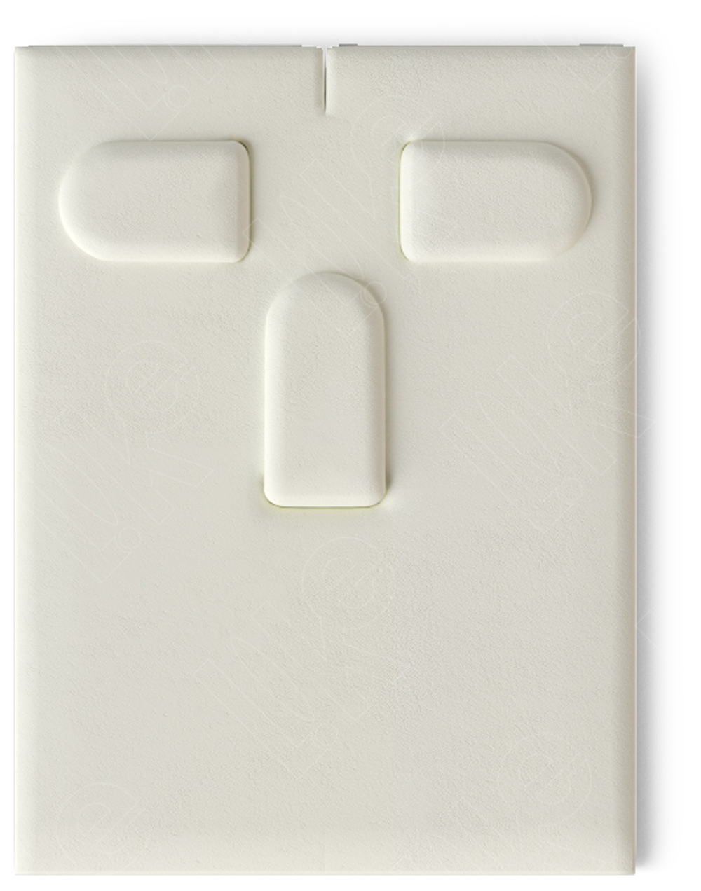 Вкладыш 08/наклонный/для гарнитура/3 язычка/прорезь для нитки, 41×54×2 мм