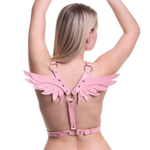 Розовая портупея «Оки-Чпоки» с крыльями (Размер: S-M-L) (Цвет: розовый)