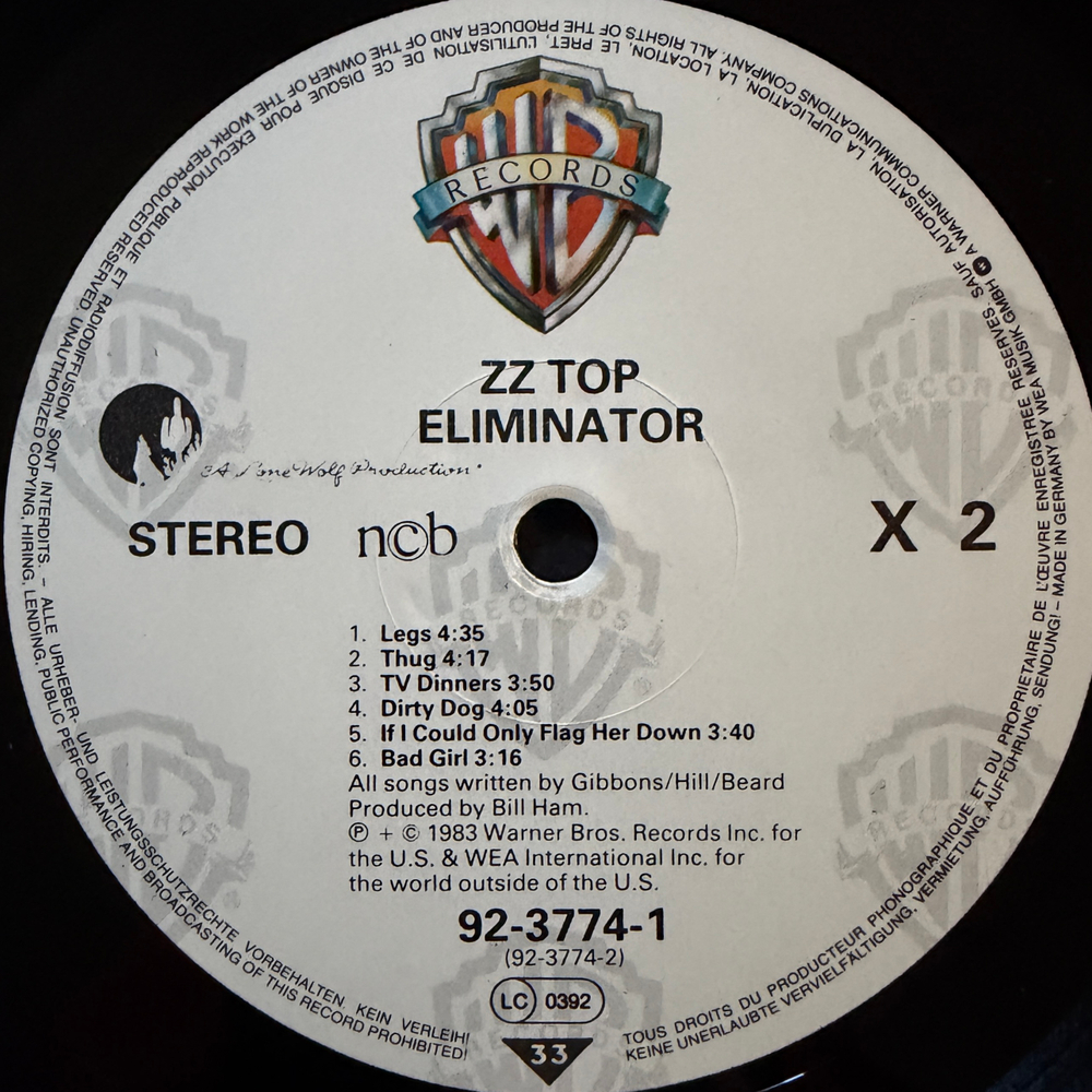 ZZ Top - Eliminator (Германия 1983г.)