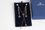 Комплект Swarovski из серег-пусетов с подвесками и колье