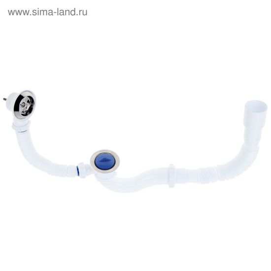 Сифон для ванны с выпуском и переливом Aquant с гибкой трубой 40/50