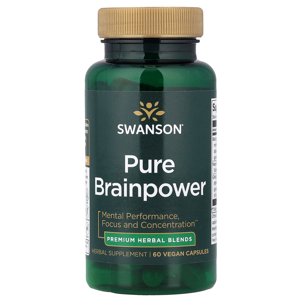Swanson Vitamins, Pure Brainpower, 60 веганских капсул