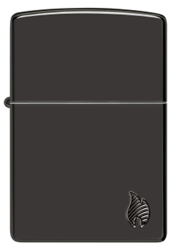 Зажигалка ZIPPO Armor Flame c покрытием High Polish Black, латунь/сталь, черная, 38x13x57 мм, шт