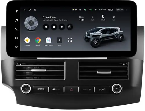 Магнитола для Mitsubishi Outlander 2 XL 2005-2012, Peugeot 4007, Citroen C-Crosser - Teyes LUX ONE ROUND монитор 12.3" 2K QLED на Android 10, Быстрая, CarPlay, 4G SIM-слот