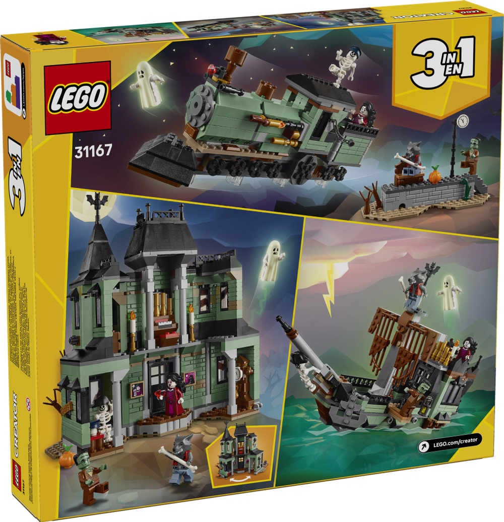 Конструктор Лего Креатор Особняк с привидениями 3‑в‑1 | LEGO Creator Haunted Mansion 31167 — 736 деталей (9+)