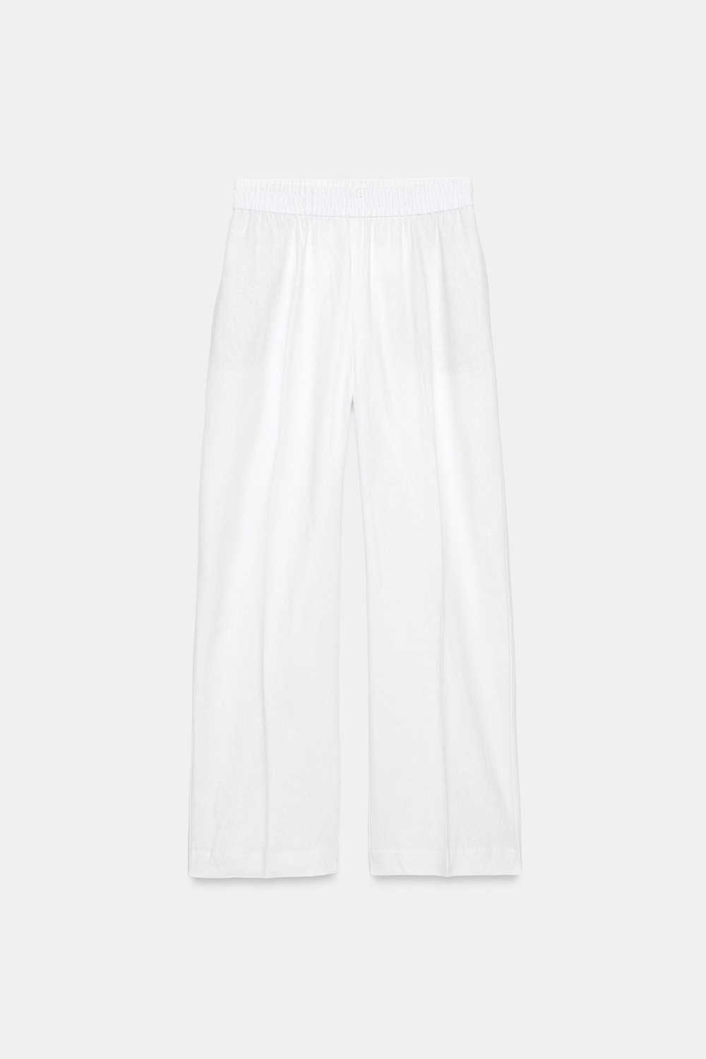 БРЮКИ ПРЯМОГО КРОЯ ИЗ СМЕСОВОГО ЛЬНА — ZARA