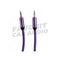 Кабель AUX, Jack 3,5mm(m) - Jack 3,5mm(m) без бренда JD-287, 1.5м, круглый, ткань, в переплёте, цвет: фиолетовый, в техпаке