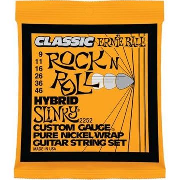 Струны для электрогитары ERNIE BALL 2252 Classic Rock n Roll Pure Nickel Slinky Hybrid 9-46